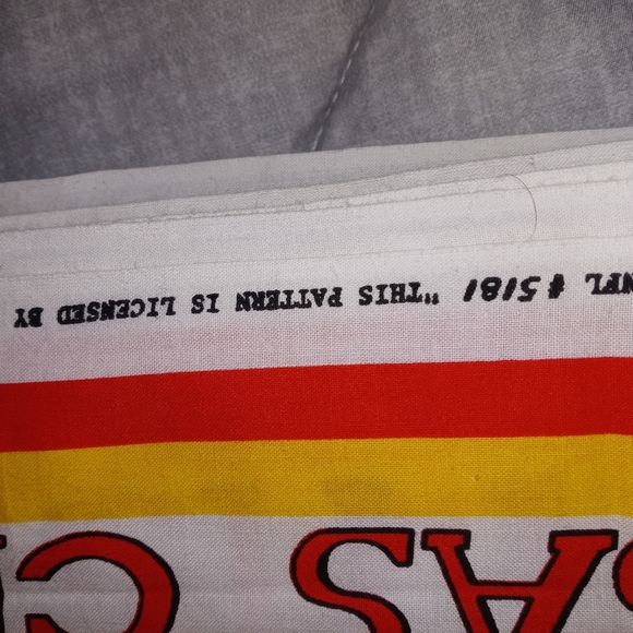 Classic 1990's Kansas City Chiefs Fabric 13feet long 10feet wide... - Picture 5 of 9